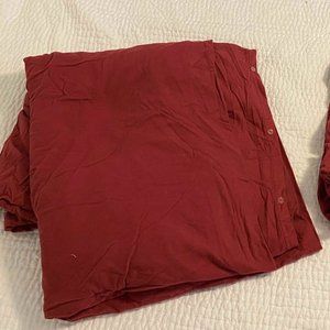 Like-New Soft Flannel Garnet Hill King Size Duvet Cover